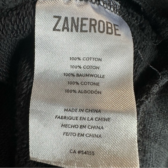 Zanerobe Black Crewneck Sweater with Ribbed Cuffs - Picture 3 of 4